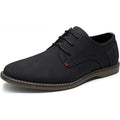 Jousen Mens Size 10.5 Black Faux Suede Oxford Business Casual Laced Dress Shoes