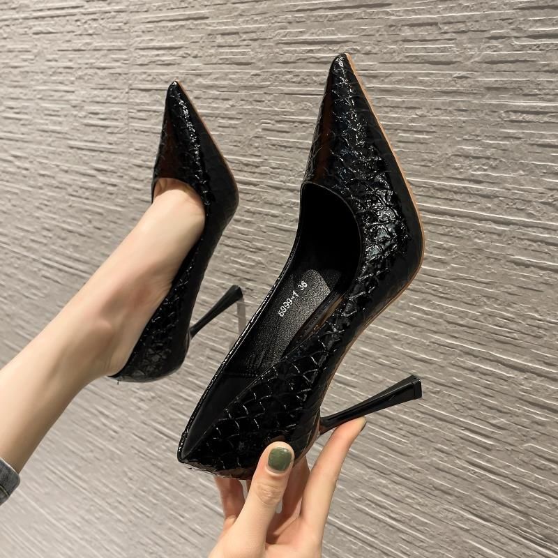 Women's Snake-Print Stiletto Heels | Pointed Toe Dress Heels